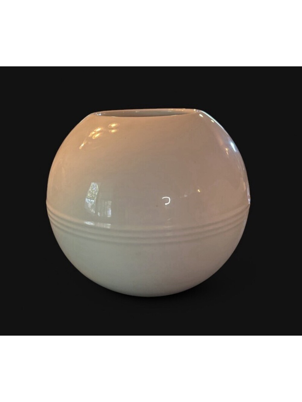 1930s Trenton Potteries Art Deco ORBIT White Round Vase